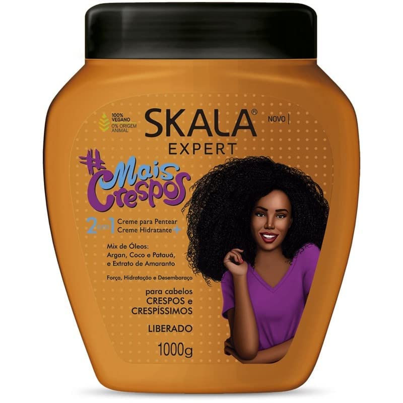 Skala - Expert - Creme de Tratamento 2 em 1 Mais Crespos - More Curls 2 in 1 Treatment Cream Net 33.81 Oz - Ella Direct